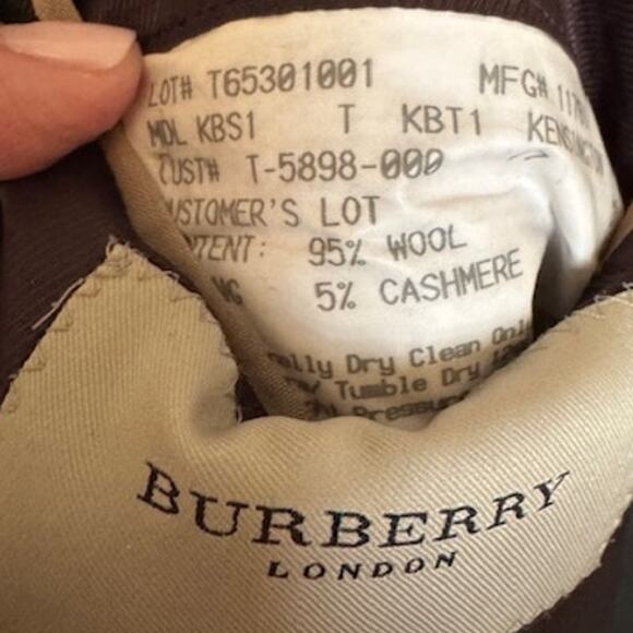 Burberry Vintage Cashmere Wool Gray Blazer 48L - Picture 8 of 11